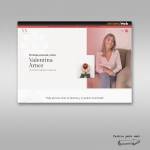 Desarrollo web Psicologos: psicologavalentinaarnez.com Captura de pantalla en escritorio de la página de inicio de la psicóloga Valentina Arnez, mostrando un diseño limpio y profesional enfocado en transmitir confianza.